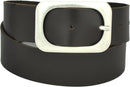 70 to 150 cm waistband, nickel-free, antique silver buckle, 5 cm wide genuine leather belt