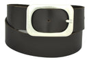 70 to 150 cm waistband, nickel-free, antique silver buckle, 5 cm wide genuine leather belt