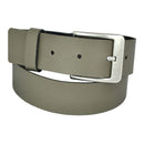 Nickel-free genuine leather belt with antique silver buckle, 4 cm wide