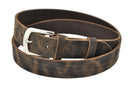 3 cm wide genuine leather belt with screw, 80 to 125 cm waist width