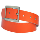 3.5 cm wide genuine leather belt with square buckle.