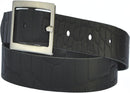 3.5 cm wide genuine leather belt with square buckle.