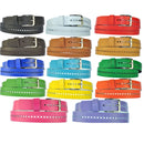 3 cm wide hole belt made of genuine leather (small-large holes)