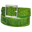 3.5 cm wide genuine leather belt with square buckle.