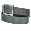 3.5 cm wide genuine leather belt with square buckle.