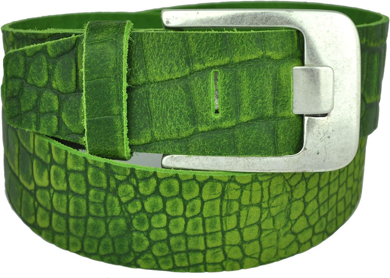 75 to 130 cm waistband and 24 colors available, 5 cm wide, genuine leather belt