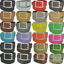 75 to 130 cm waistband and 24 colors available, 5 cm wide, genuine leather belt