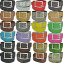 75 to 130 cm waistband and 24 colors available, 5 cm wide, genuine leather belt