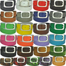 70 to 150 cm waistband, nickel-free, antique silver buckle, 5 cm wide genuine leather belt