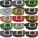 Wide belt made of genuine leather with a nickel-free buckle