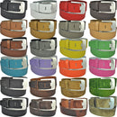 75 to 130 cm waistband and 24 colors available, 5 cm wide, genuine leather belt